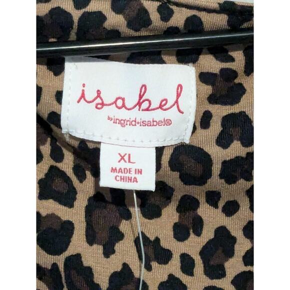 Isabel by Ingrid+Isabel Maternity Animal Print Long Sleeve Dress Size XL - Picture 2 of 5